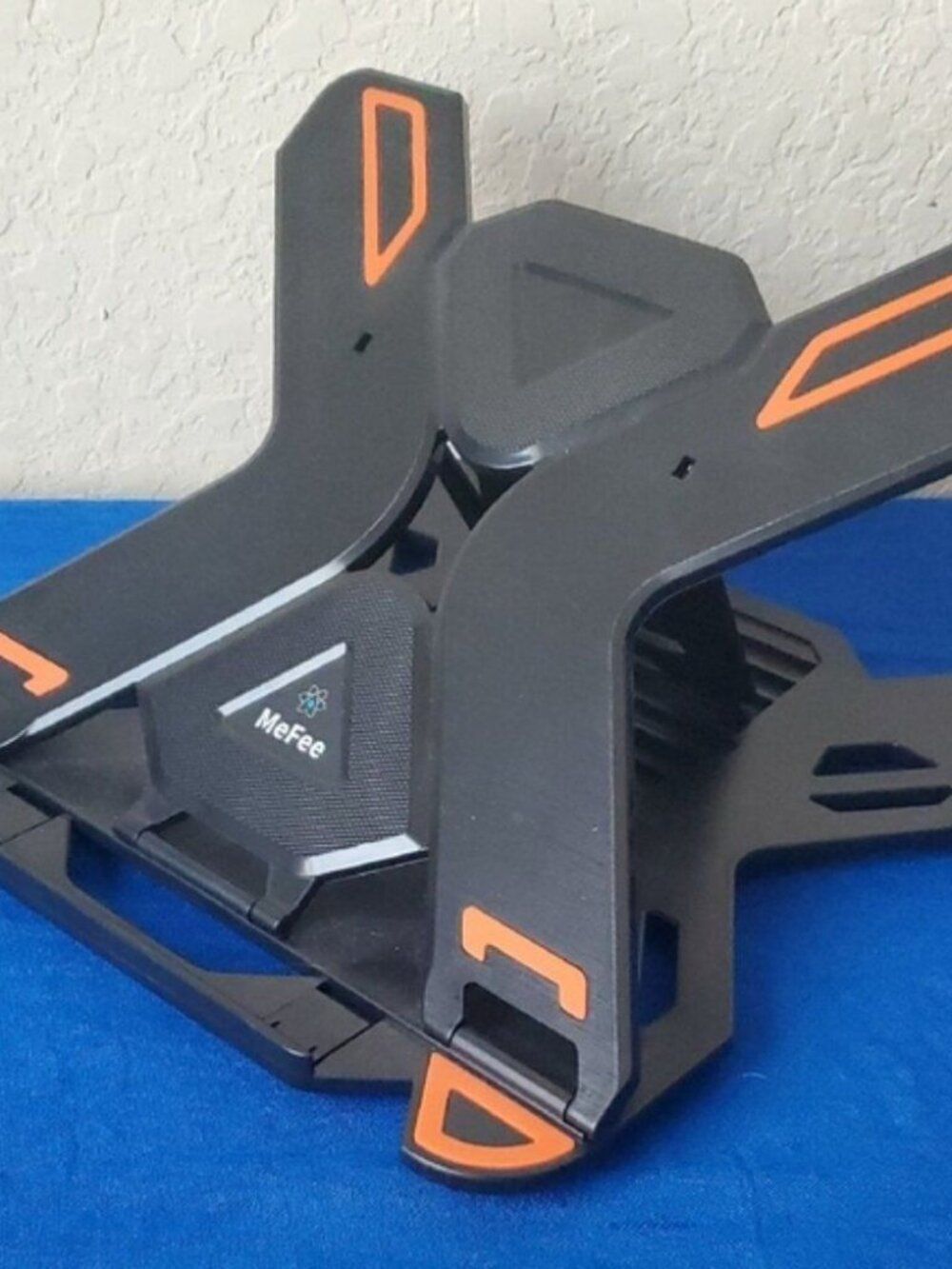 MeFee Adjustable Laptop Stand - Multi-Angle 360° Swivel Base Black/Orange